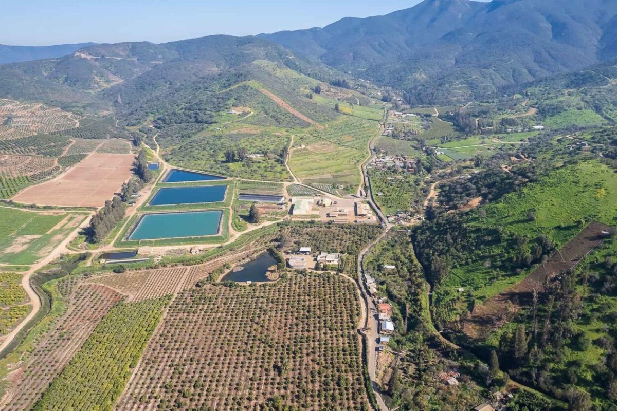 Image of a large-scale agriculture operation from above