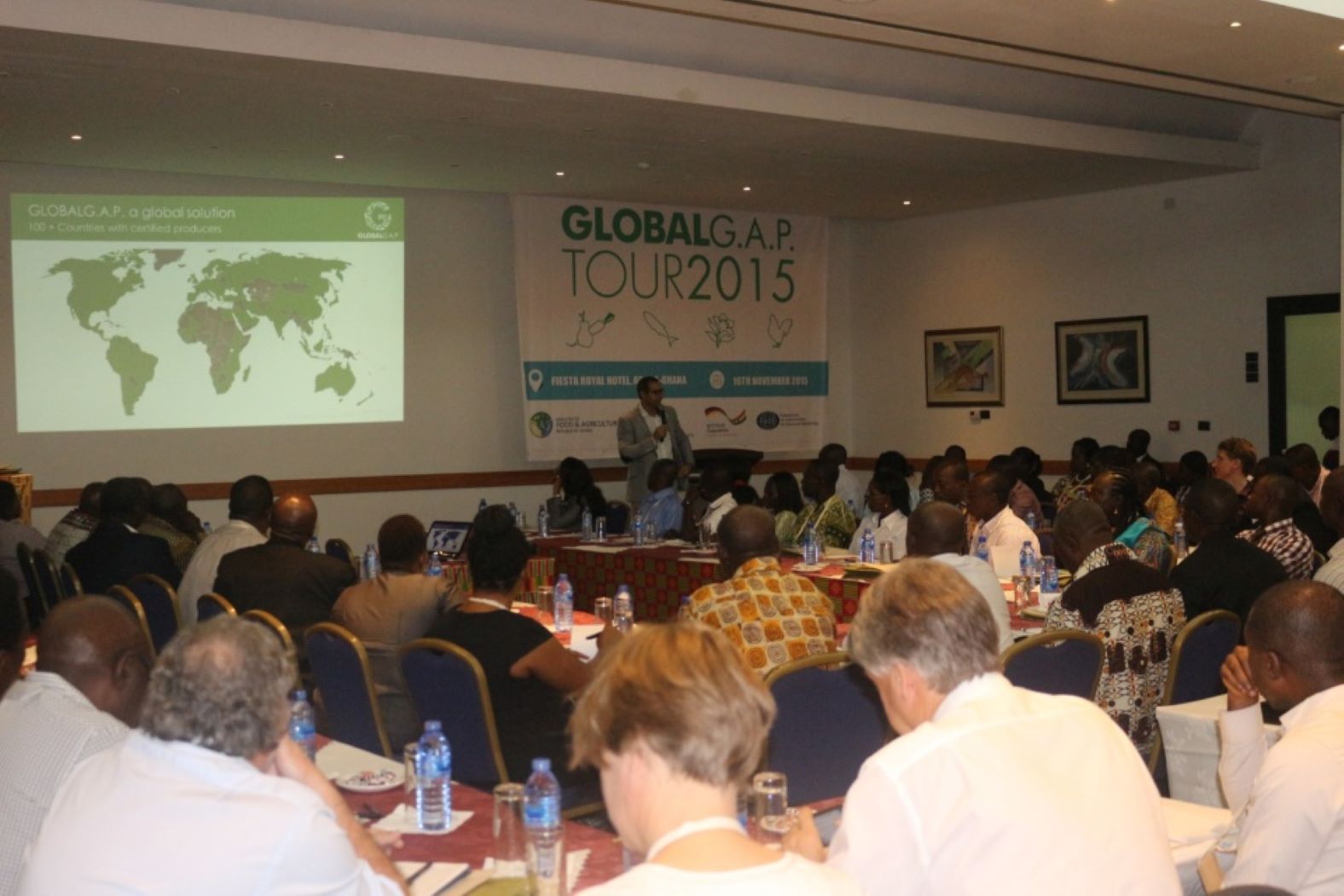 Image of a presentation at the 2015 TOUR stop in Ghana